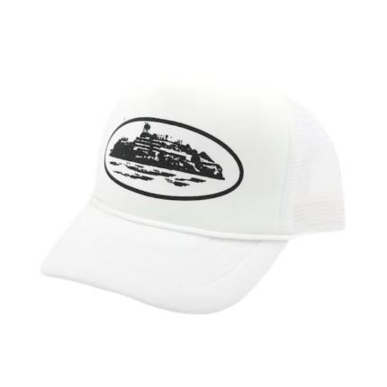 Corteiz Marque Logo Alcatraz Blanc Casquette