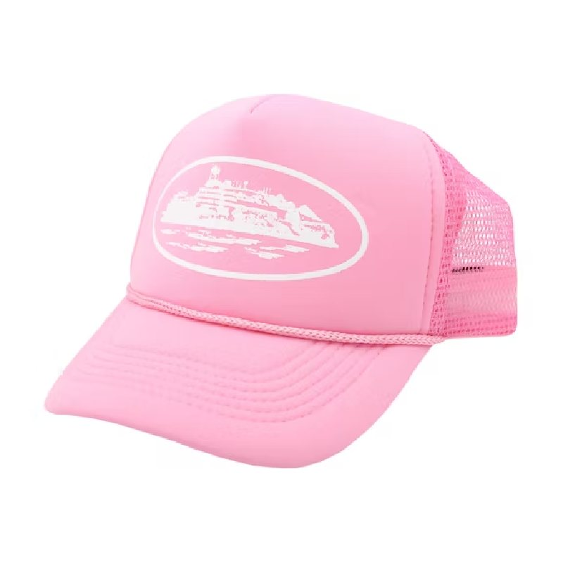 Corteiz Marque Logo Alcatraz Rose Casquette