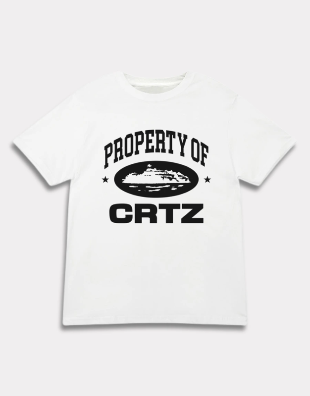 Corteiz Marque OG CRTZ Logo Blanc T-Shirt