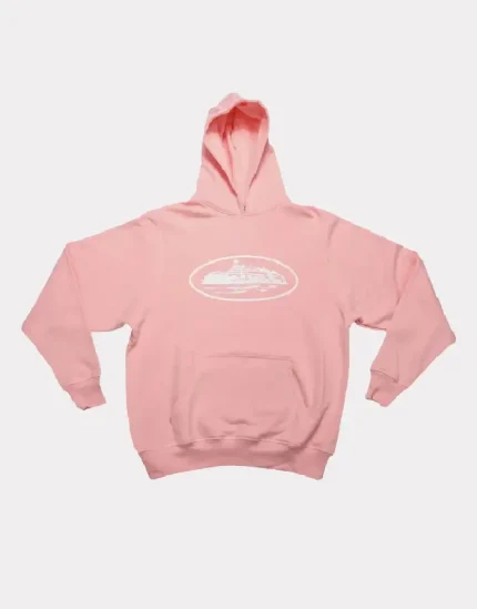 Corteiz Marque Alcatraz Logo Rose/Blanc Pull