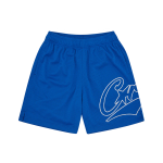 Corteiz Marque Logo Woosh bleu Maille Shorts