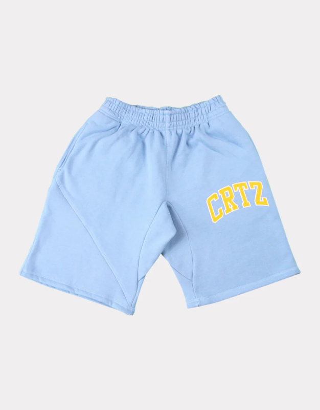 Corteiz Marque Logo CRTZ Dropout Bleu Shorts